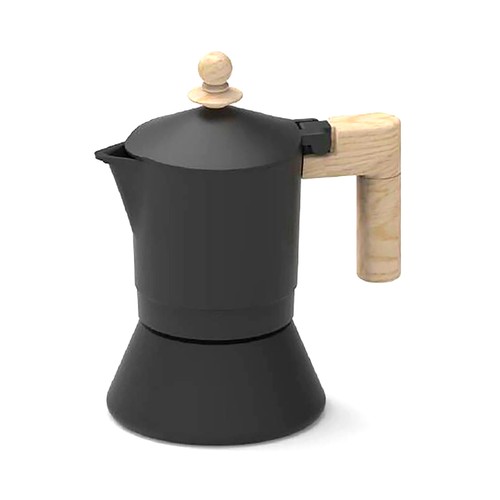 Cafetera de aluminio ACTUEL para 6 tazas, apto inducción.