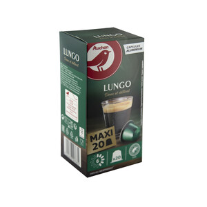 PRODUCTO ALCAMPO Café Lungo en cápsulas, intensidad 6 PRODUCTO ALCAMPO 20 uds. 104 g.