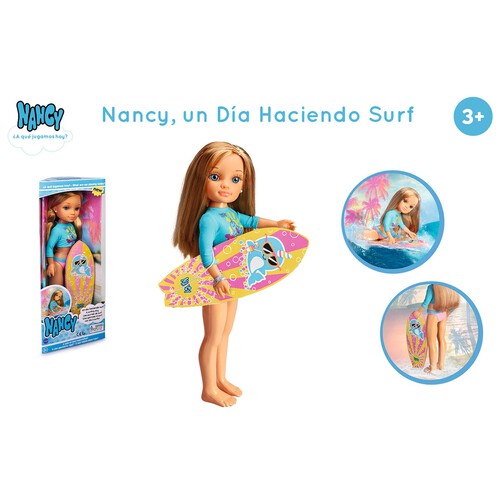 Nancy, Un día haciendo surf, incluye tabla y muñeca NANCY.