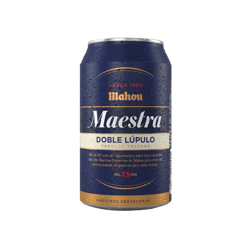 MAHOU MAESTRA Cerveza tostada doble lúpulo lata de 33 cl.