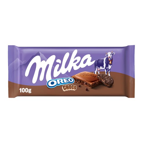 MILKA Chocolate de oreo y brownie 100 g.