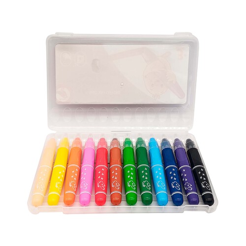 Pack de 12 ceras blandas de colores con aplicador, PRODUCTO ALCAMPO.