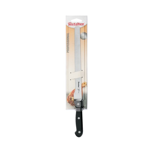 Cuchillo jamonero con hoja de acero inoxidable forjada en una única pieza, Profesional METALTEX.