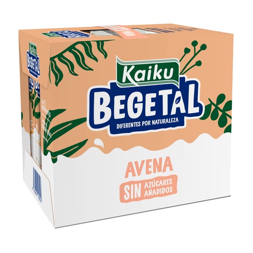 Bebida de avena sin azúcares añadidos KAIKU Begetal 6 x 1 l.