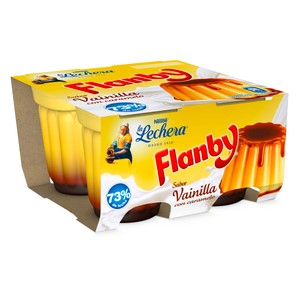 Imagen de FLAMBY Flan de vainilla 4 x 100 g.