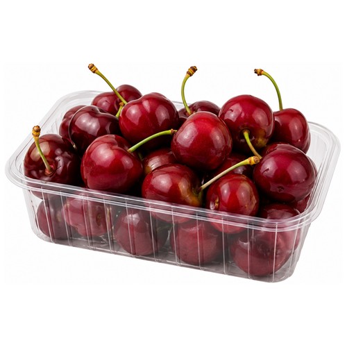 Cerezas calibre jumbo, bandeja 500 g.