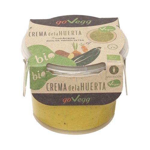 GO-VEGG Crema de la huerta ecológica, elaborada con aceite de oliva virgen extra GO-VEGG 280 ml