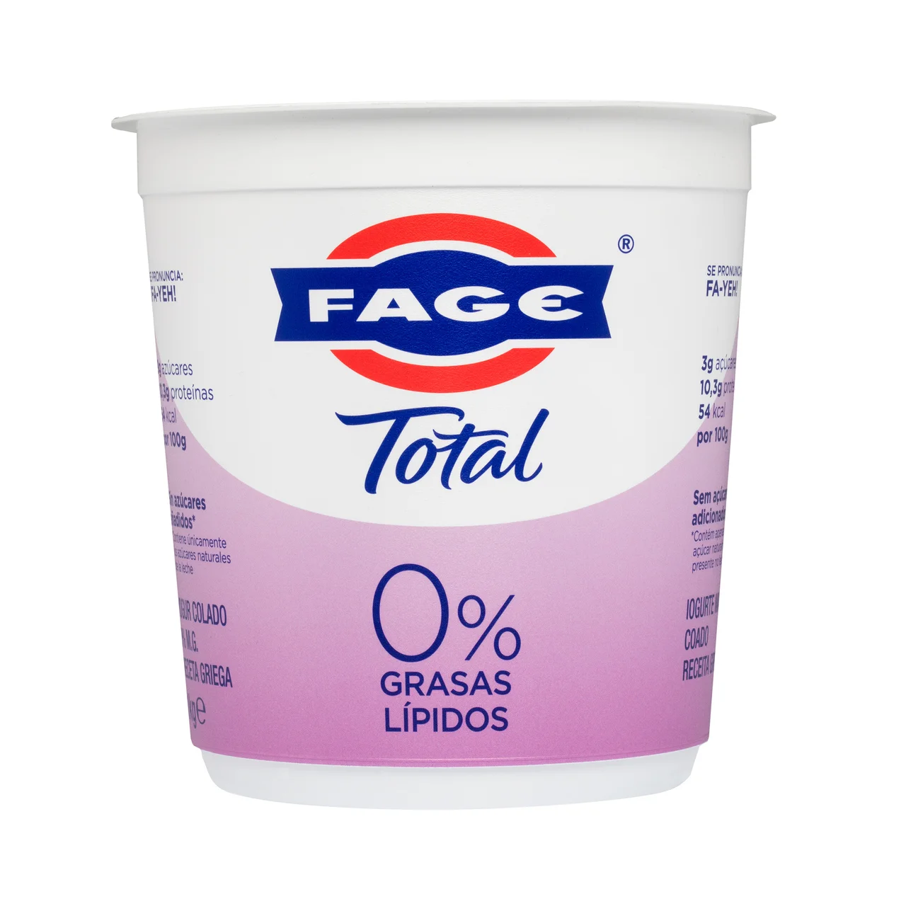 Yogur natural receta griega 0% materia grasa Total 1 kg.