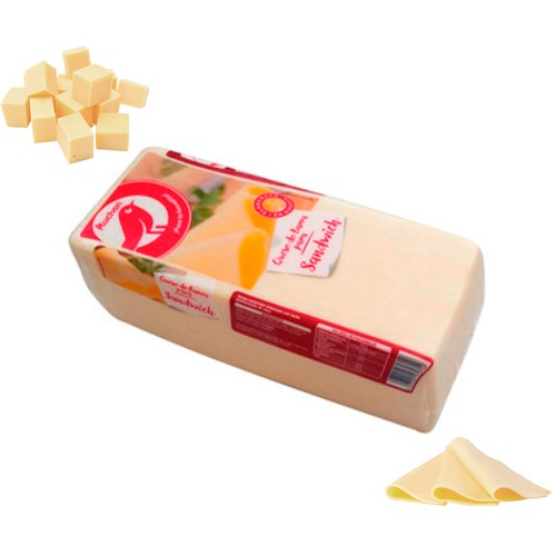 AUCHAN Queso madurado barra sándwich Producto Alcampo. - Loncha normal 1 a 2 mm