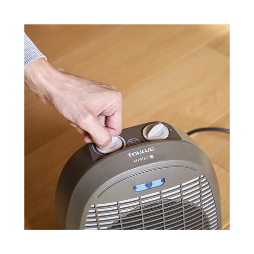 Calefactor eléctrico TAURUS Tropicano 3.5, 2400W, 2 modos, termostato, función ventilador.