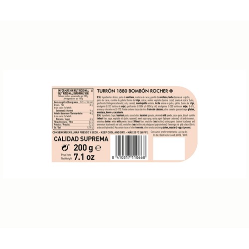 1880 Turrón bombón rocher 1880 200 gr
