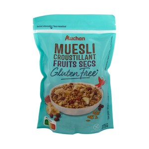 Imagen de PRODUCTO ALCAMPO Muesli crujiente, sin gluten, con frutos secos 375 g.