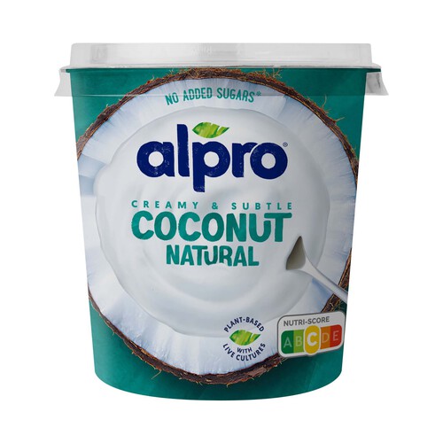 Especialidad de coco con fermentos naturales y bajo en azúcar ALPRO Absolutely 350 g.