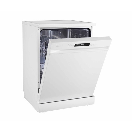 Lavavajillas HISENSE HS623D10W, capacidad: 14 servicios, clasificación energética: D, H: 84,5cm, A: 59,8cm, F: 60cm.