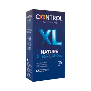 CONTROL Preservativos lubricados de tamaño XL con una perfecta adaptabilidad CONTROL Nature Xtra large 12 uds.