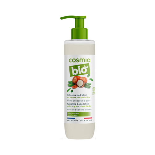 Crema corporal hidratante con acción tonificante, especial pieles sensibles COSMIA Bio 250 ml.