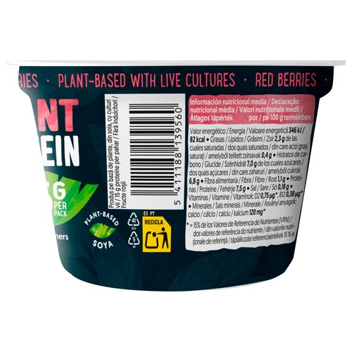 ALPRO Plant protein Especialidad de soja con frutos rojos, rico en proteina 200 g.