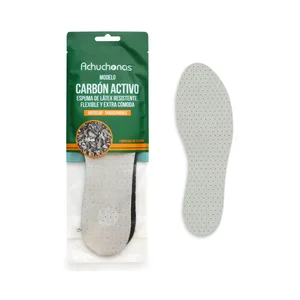 Plantilla carbón activo antiolor ACHUCHONAS, resistente, transpirable, extra cómoda, talla 42/43.