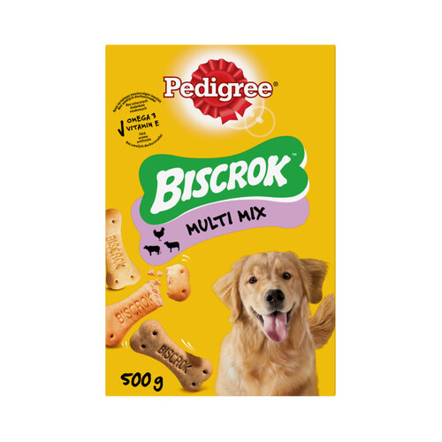 PEDIGREE Galletas de diferentes sabores para perros adultos PEDIGREE BISCROK 500 gr