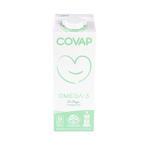 Preparado lácteo desnatado, sin gluten y enriquecido con Omega 3 de origen vegetal COVAP Omega 3 1 l.