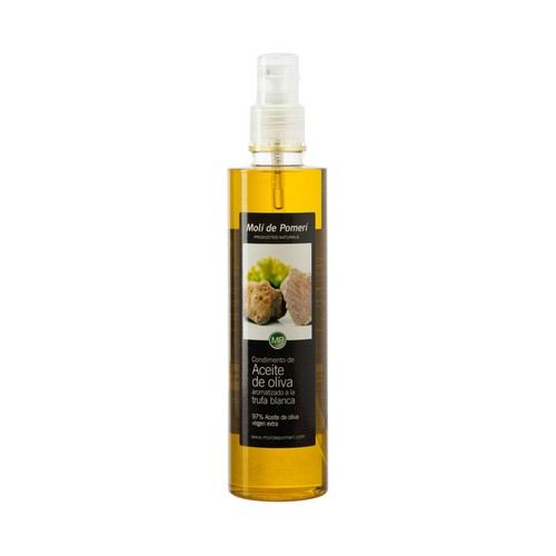 MOLÍ DE POMERÍ Aceite de oliva virgen extra en spray aromatizado con trufa blanca botella 250 ml.