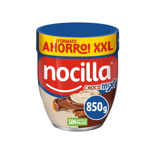 Crema dos chocolates para untar NOCILLA DUO maxi 850 g.