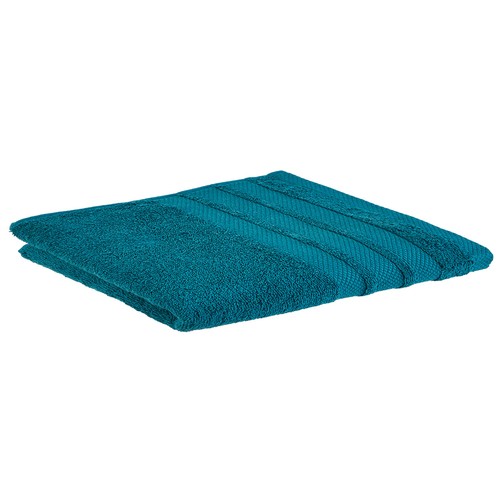 Toalla lisa de tocador, 100% algodón, densidad de 500g/m², color azul, ACTUEL.