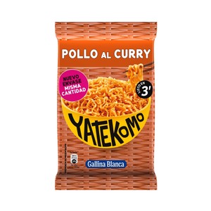 YATEKOMO Fideos Orientales instantáneos, pollo al curry 82 g.