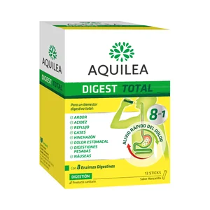 AQUILEA Digest total Complemento nutricional sabor manzanilla, para un bienestar digestivo 12 sticks.