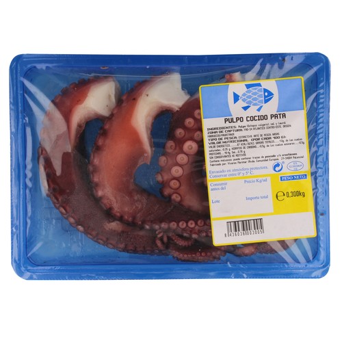 Pulpo cocido patas 300 g.