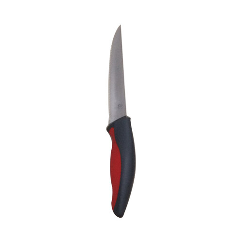 Cuchillo especial para carne con hoja de acero inoxidable de 11cm. y mango bicolor, ACTUEL.