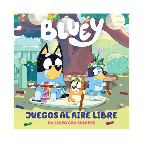 Libro de cartón y solapas - juegos al aire libre. Bluey. BEASCOA