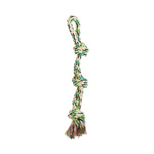 PRODUCTO ALCAMPO Juguete para perro de algodón, hilo, cuerda de 2 nudos 64 cm.