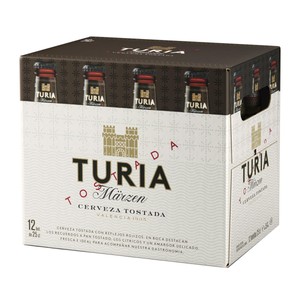 Imagen de TURIA Cerveza tostada Valencia pack 12 botellas x 25 cl.