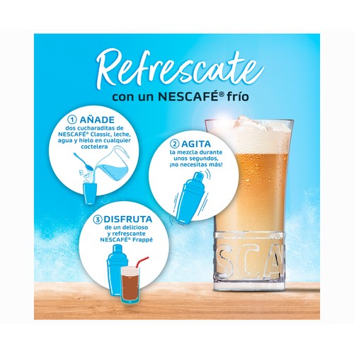 NESCAFE Café soluble descafeinado + vaso 200 g.