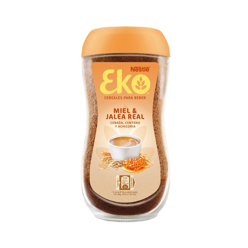 Cereales solubles para beber EKO Miel y jalea frasco de vidrio de 150 g.