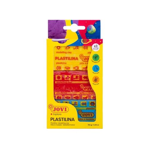 Pastillas de plastilina de 50 g, pasta de modelar de origén vegetal JOVI.