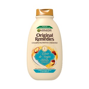ORIGINAL REMEDIES de Garnier Champú nutritivo cremoso, para cabellos muy secos y sin brillo 400 ml.