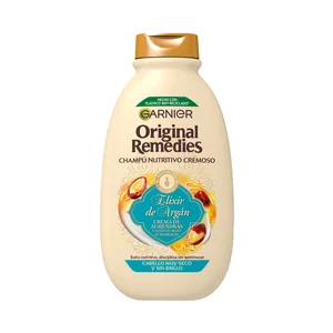 ORIGINAL REMEDIES de Garnier Champú nutritivo cremoso, para cabellos muy secos y sin brillo 400 ml.