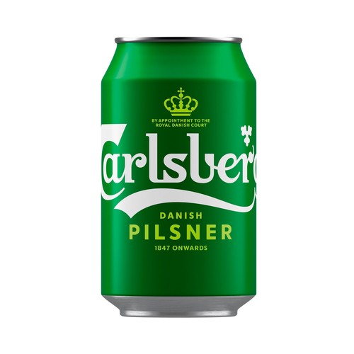 CARLSBERG Cerveza tipo pilsner lata de 33 cl.