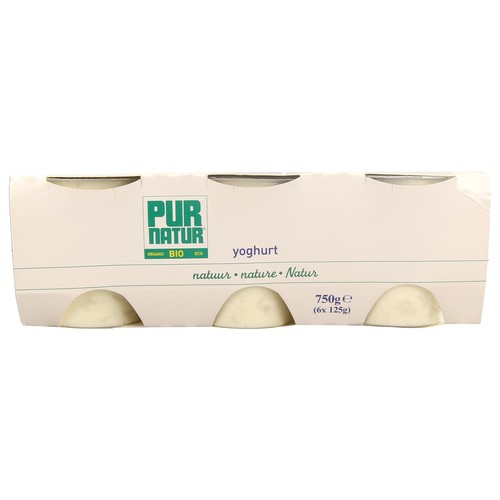 PUR NATUR Yogur natural ecológico pack 6 PURNATUR 125 g.
