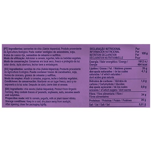 ORIGENS Semillas de chía ecológicas ORIGENS 150 g.