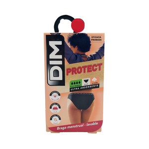 Imagen de DIM Protect Braguita menstrual lavable para flujo abundante talla 44 - 46.