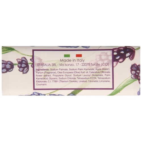 ITERITALIA Pastilla de jabón de origen vegetal y con aroma a lavanda ITERITALIA Soave bouquet 200 g.