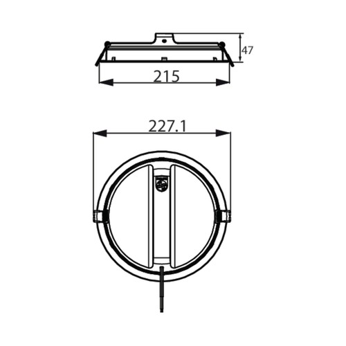 Pack de 2 Downlights empotrables redondos 24W, 21,5cm, luz neutra 4000K, PHILIPS color blanco.