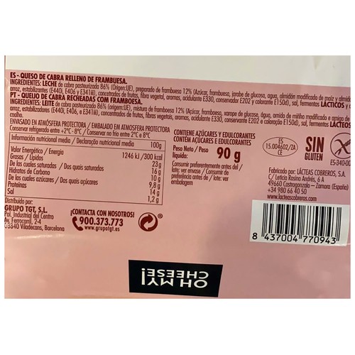 OH MY CHEESE! Perlas de queso de cabra rellenas de frambuesa OH MY CHEESE! 9 uds. 90 g.