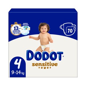 Dodot Sensitive Pañales Talla 4 (9 - 14 Kg) 70 Uds.