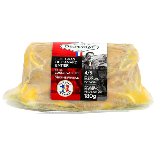 DELPEYRAT Foie gras entero de pato francés del suroeste 180 g.