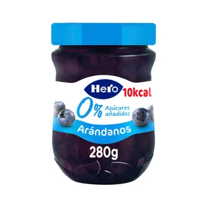 HERO Mermelada de arándanos sin azúcares añadidos bote 280 g.