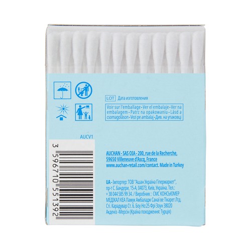 PRODUCTO ALCAMPO Bastoncillos de algodón 100% 169 uds.